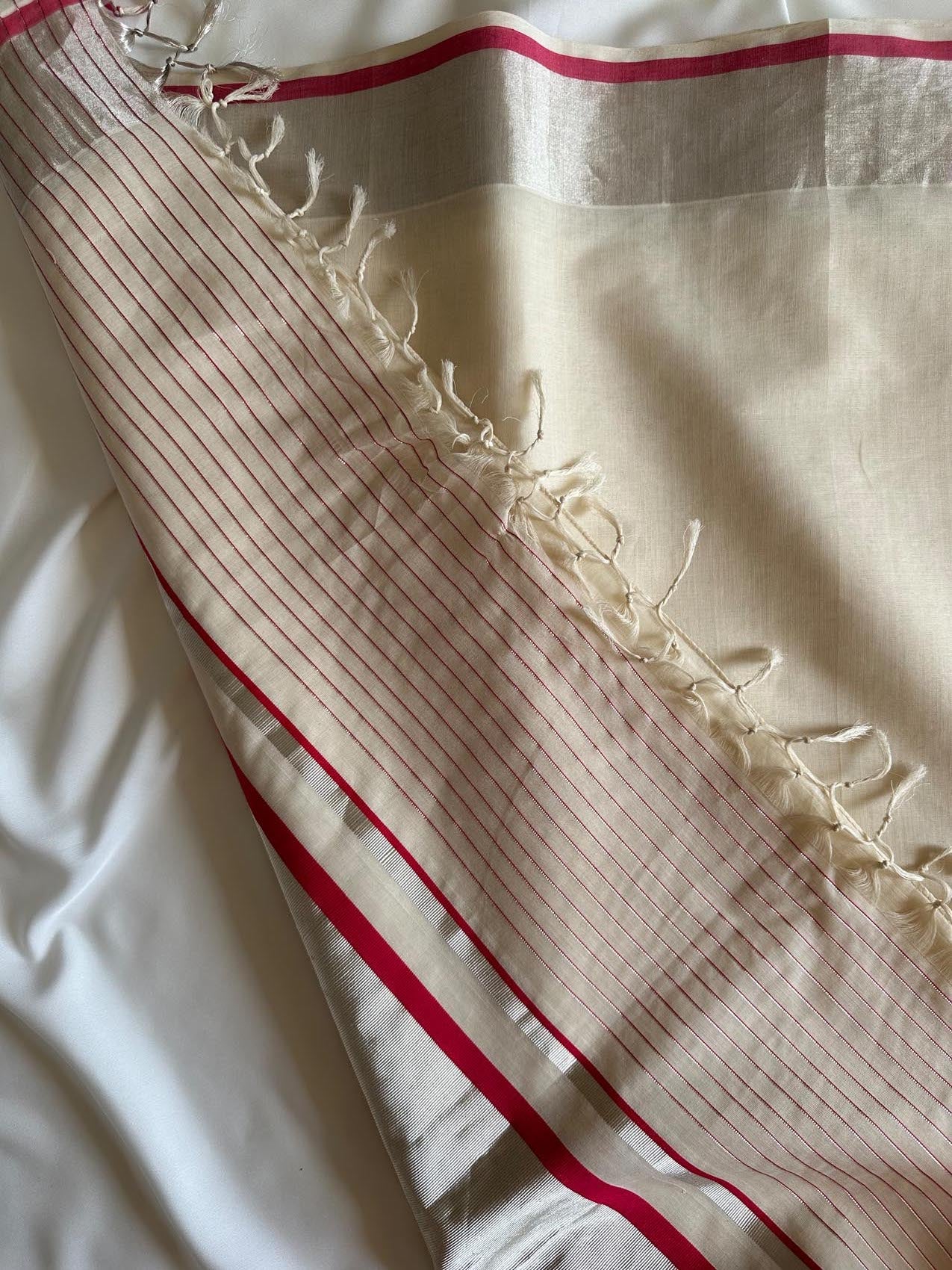 Ishaka Handwoven Cotton Kasavu Saree