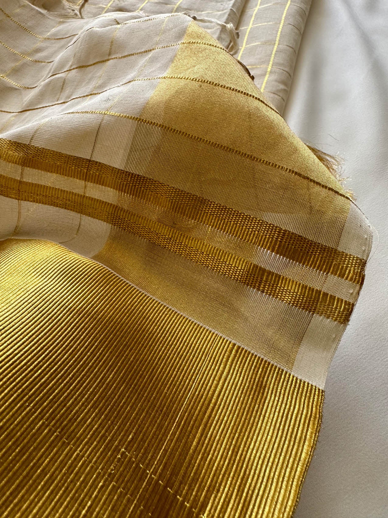 Myra Handwoven Cotton Kasavu Saree